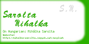 sarolta mihalka business card